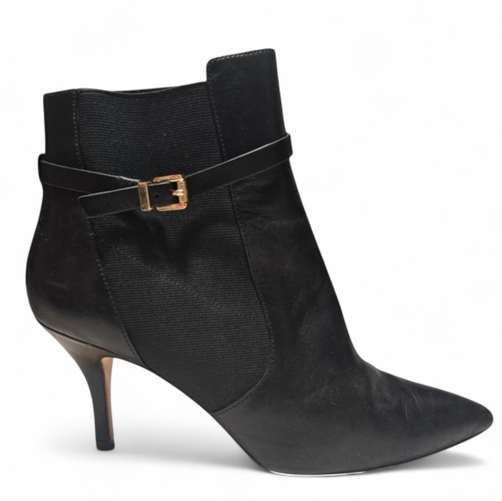 Michael Kors The‎ Jet Set 6 Black Heeled Pull On Ankle Boots Booties Size 10